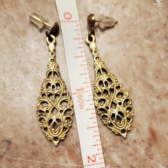 Filigree Drop Earrings - Picture 4 of 4